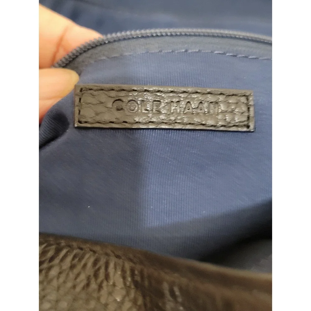 Cole Haan‎ Wayland Black Pebbled Leather Laptop Messenger Bag Satchel Corporate